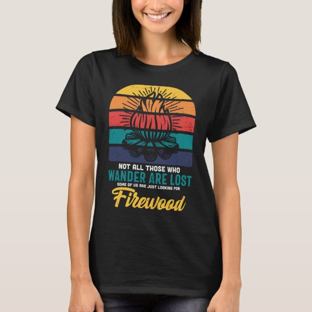 T-shirt Feu De Camping Drôle Dire Vintage (Devant)