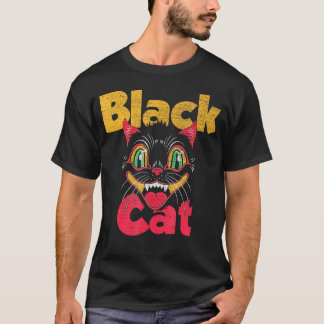 T-shirt Feu de Chat noir d'Halloween