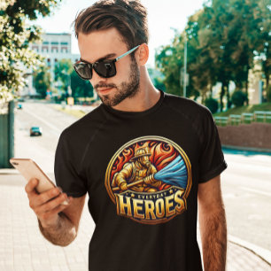 T-shirt Feu de combat héroïque