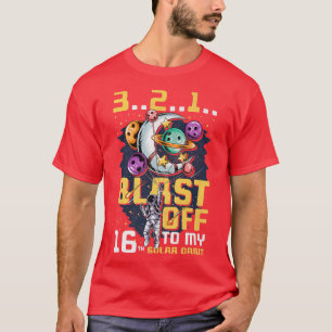 T-shirt Feu De Mon 16E Orbite Solaire, 16E Anniversaire Co