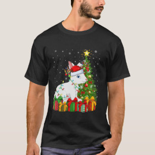 T-shirt Feu de Noël de lièvre de Noël