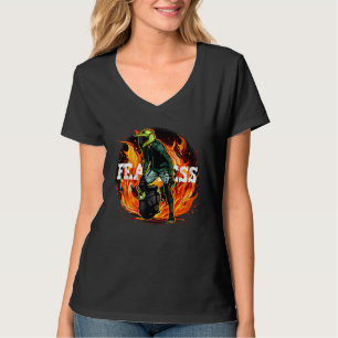 T-shirt Feu et Flames électrique Unicycle Stuntman