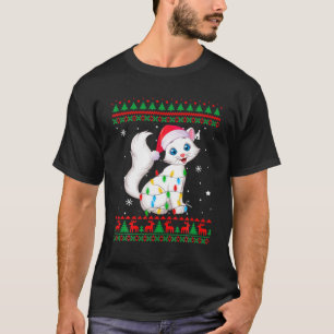 T-shirt Feu moche doux lumières Noël Chat Kitten Amour