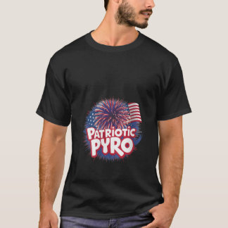 T-shirt Feu Patriotique Pyro Femmes Joyeux 4 juillet