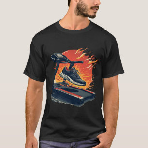 T-shirt Feu sur le tapis roulant   Cardio explosif et cour