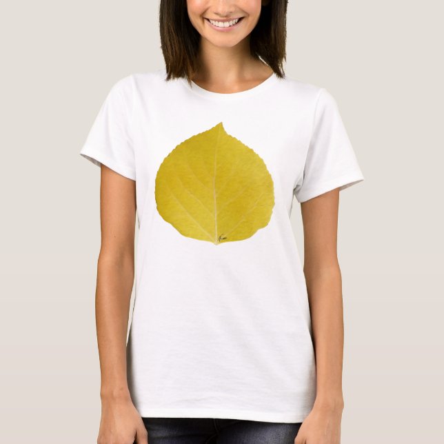 T-shirt Feuille d'Aspen jaune #5 (Devant)