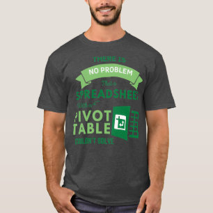 T-shirt Feuille De Calcul Avec Un Tableau Croisé Dynamique