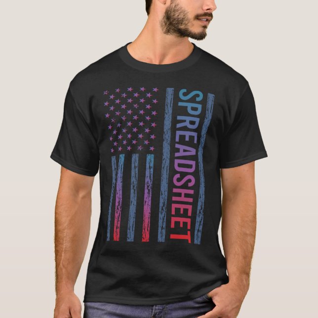 T-shirt Feuille de calcul de drapeau de dégradé Feuilles d (Devant)