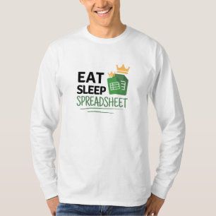T-shirt Feuille de calcul du sommeil