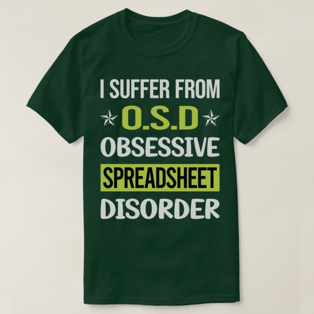 T-shirt Feuille de calcul Love Obsessionnel (Design devant)