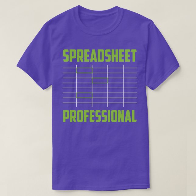 T-shirt Feuille de calcul Tableau de travail professionnel (Design devant)