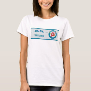 T-shirt Feuille de curling Pierre de curling