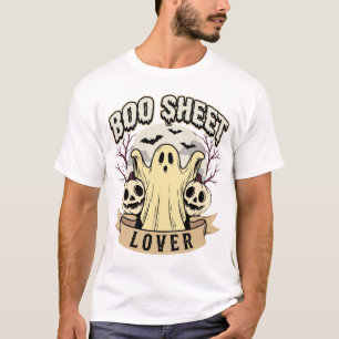 T-shirt Feuille de fantôme de l'amant de la lune d'Hallowe