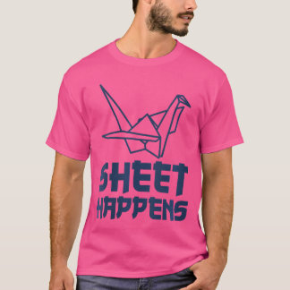 T-shirt Feuille de papier pour femmes se produit Papier Or