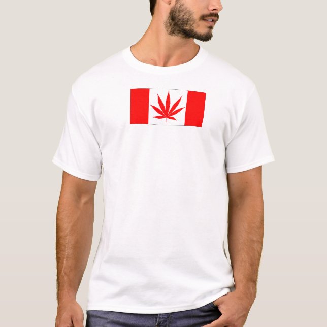 T-shirt Feuille de pot du Canada - Route420 (Devant)