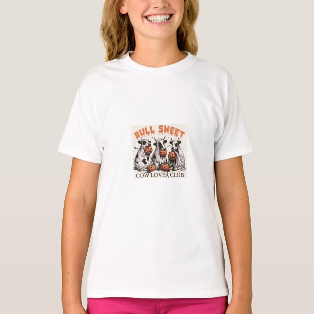 T-shirt , feuille de taureau drôle Halloween (Devant)