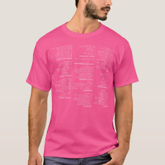 T-shirt Feuille de triche Regex - Humour Geek Linux pour l