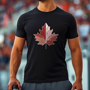 T-shirt Feuille d'érable canadienne contemporaine V2 ID107