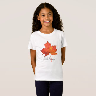 T-Shirt Feuille d'érable d'aquarelle