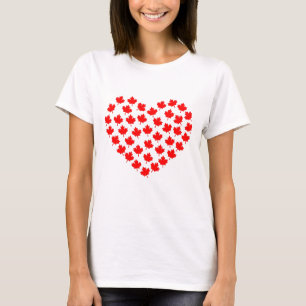 T-shirt feuille d'érable du canada coeur canadien