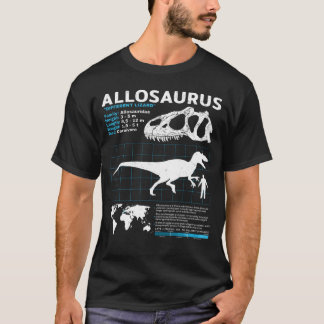 T-shirt feuille d'information Allosaurus