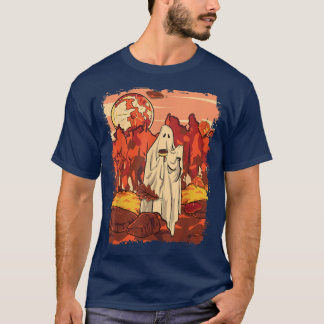 T-shirt Feuille Ghost Café Automne Feuilles Automne Saison