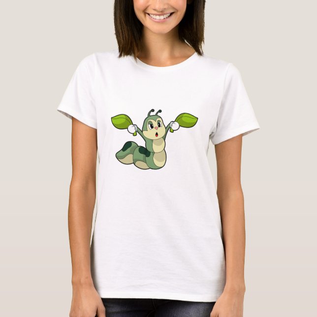 T-shirt Feuilles Caterpillar (Devant)