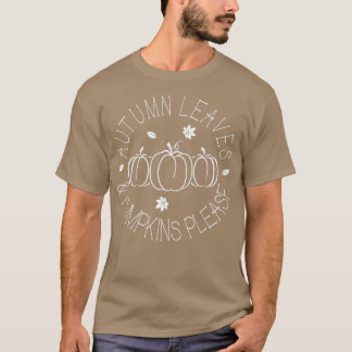 T-shirt Feuilles D'automne Et Citrouilles S'il Vous Plaît 
