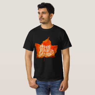 T-SHIRT FEUILLES D'AUTOMNE  JOYEUX JOUR DE THANKSGIVING