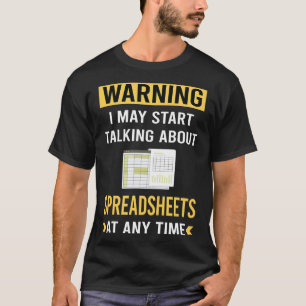 T-shirt Feuilles de calcul de feuille d'avertissement amus