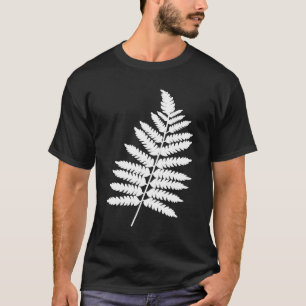 T-shirt feuilles de fougère blanche J'aime la nature jardi
