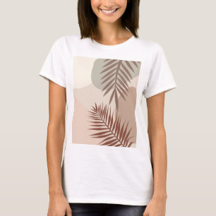 T-shirt Feuilles de palmier, Art géométrique abstrait bohè