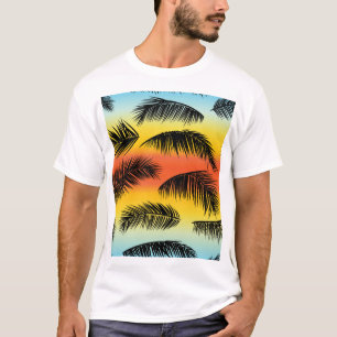 T-shirt Feuilles de palmiers : motif sans soudure.