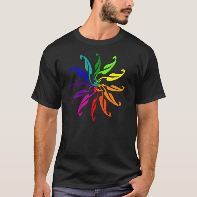 T-shirt - Feuilles de roue couleur (Devant)