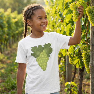 T-shirt Feuilles de vigne de raisins verts Fruits frais