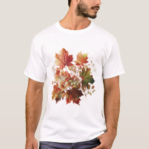 T-shirt Feuilles et fleurs d'automne en bouquet d'automne