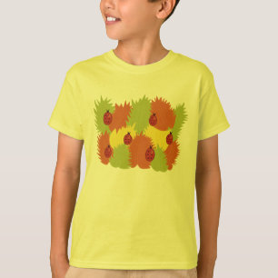 T-shirt Feuilles Et Ladybugs En Automne Enfants