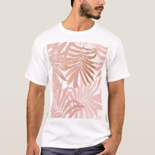 T-shirt Feuilles tropicaux : motif à dégradé brillant.