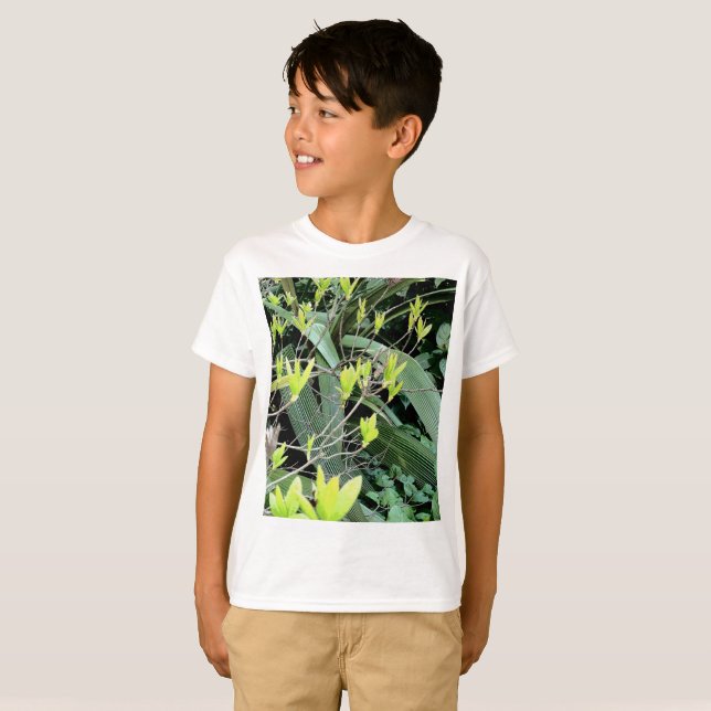 T-shirt feuillet vert (Devant entier)
