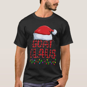 T-shirt Feux Buffalo Plaid Chèvre Santa Claus Noël