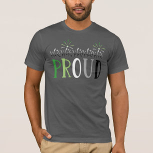 T-shirt Feux d'artifice aromantiques PROUD