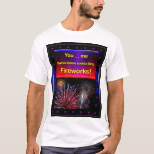 T-shirt Feux d'artifice Flirty drôles, 4 juillet