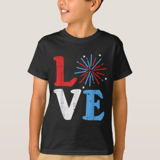 T-shirt Feux d'artifice Jour de l'Indépendance Défilé du 4
