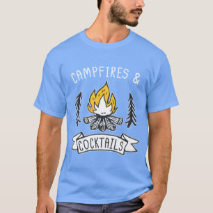 T-shirt Feux de camp et cocktails Feu de joie Camping Feu