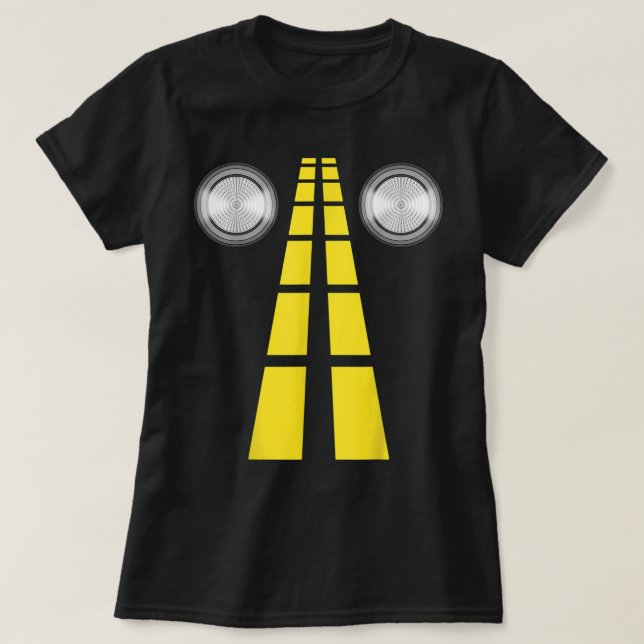T-shirt Feux de cerfs avec marquage routier Couples Costum (Design devant)