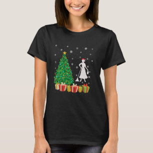 T-shirt Feux de Noël Éclairage Santa Hat Ménage Noël