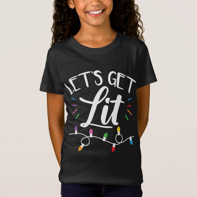 T-Shirt Feux de Noël Humour Faisons-nous briller (Devant)