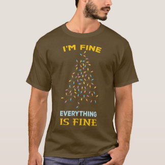T-shirt Feux de Noël Je vais bien Tout va bien