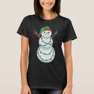 T-shirt Feux de Noël Snowman