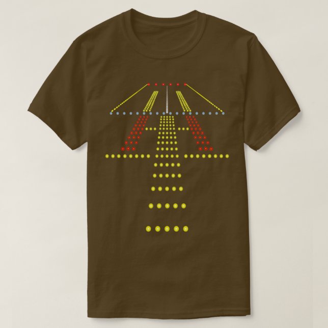 T-shirt Feux De Piste De L'Aéroport La Nuit  (Design devant)
